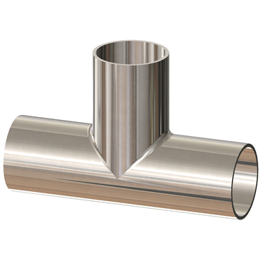 BioPharm 2 1/2 in 316L Stainless Steel Weld Tee